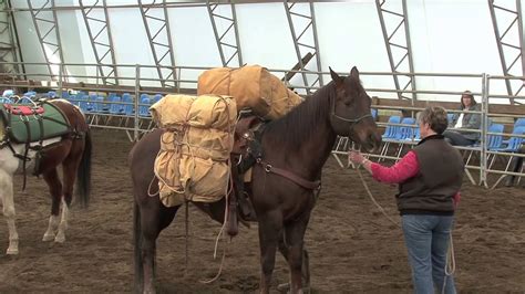 how to load a pack horse